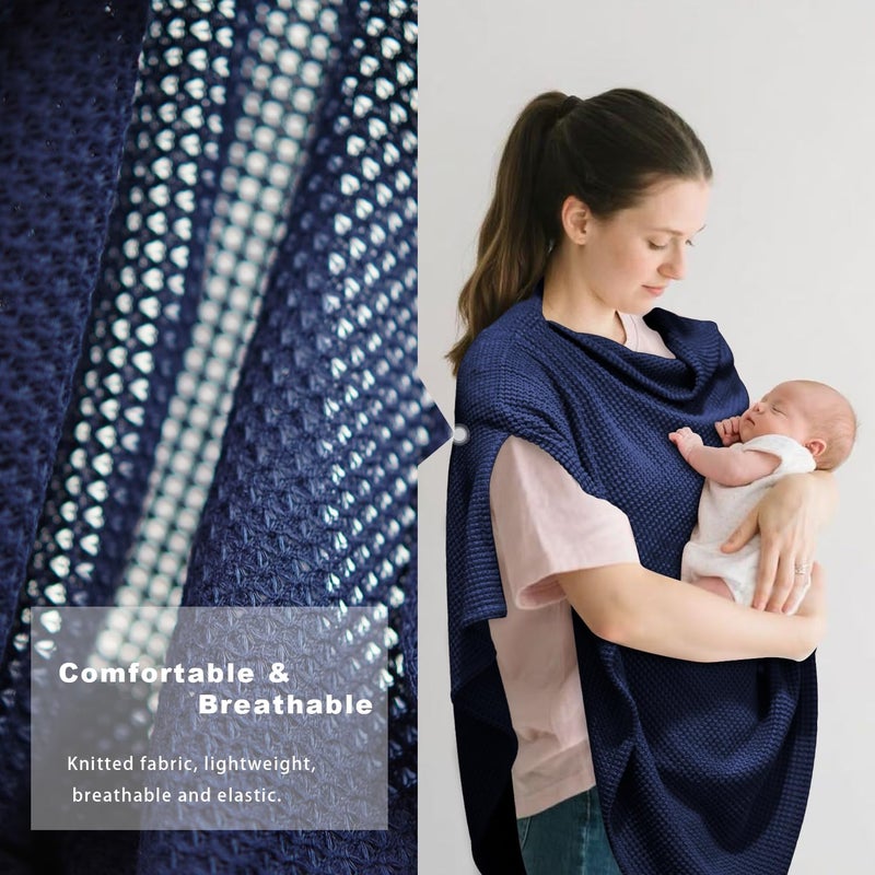 BEWDIO Nursing Cover for Breastfeeding, Soft Breathable Privacy Poncho, Portable Breast Feeding Covers for Women - Image 4